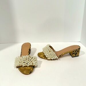 Tory Burch Pearled Strap Sandals